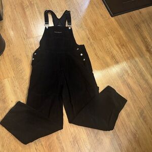 Old Navy Corduroy Overalls VTG Black Sz M